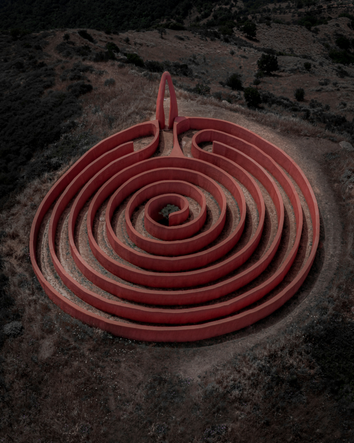 A red labyrinth.