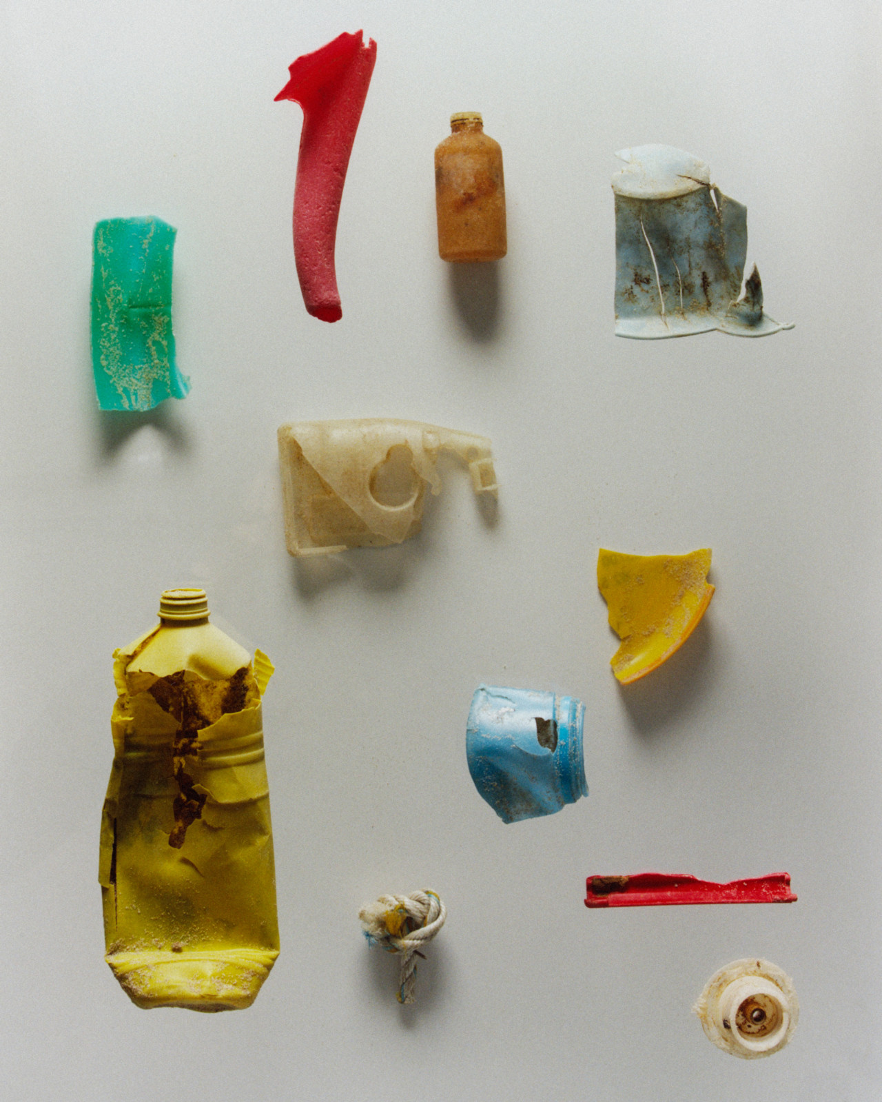 An assortment of plastic items.