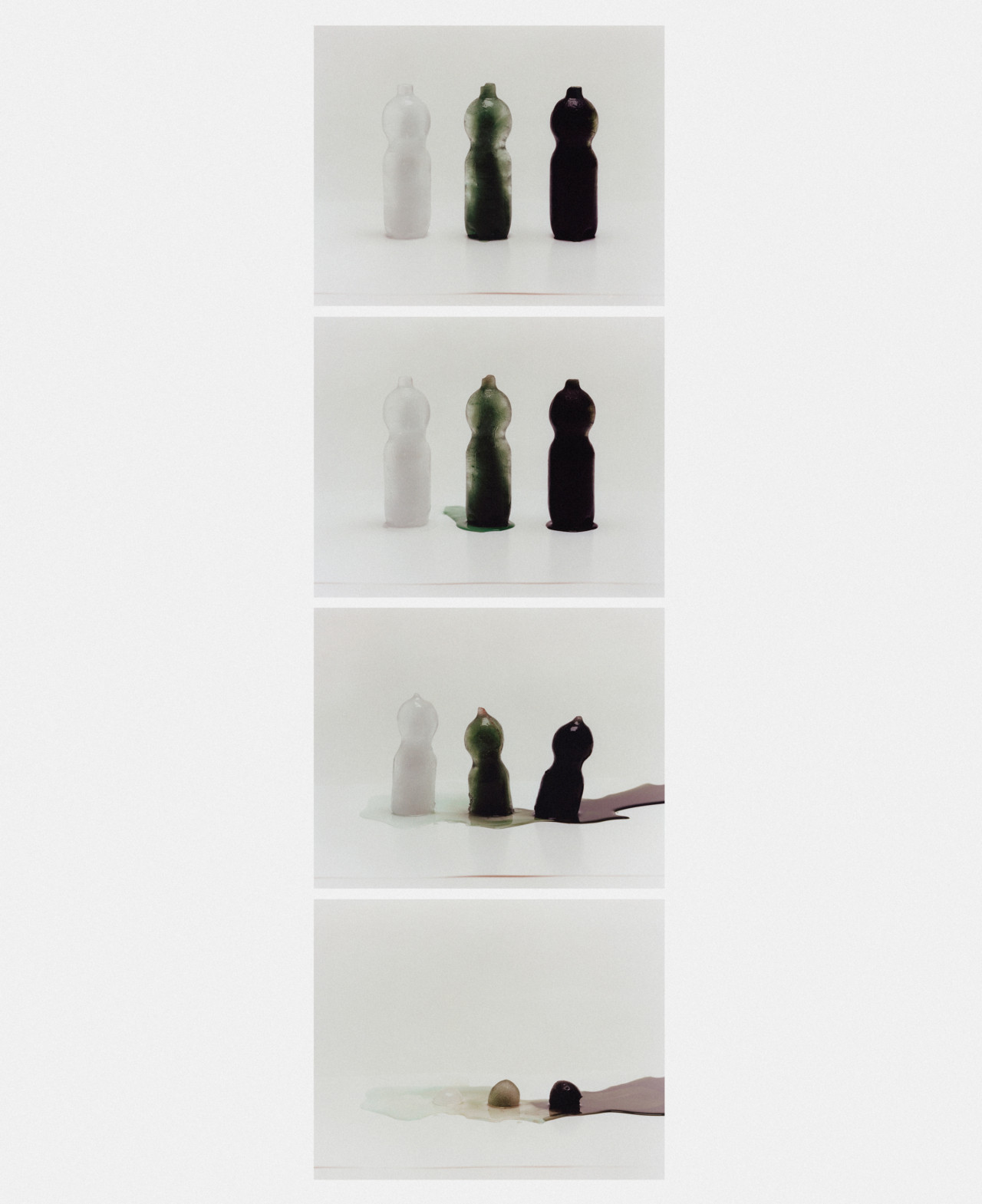A series of images of three chess pieces.