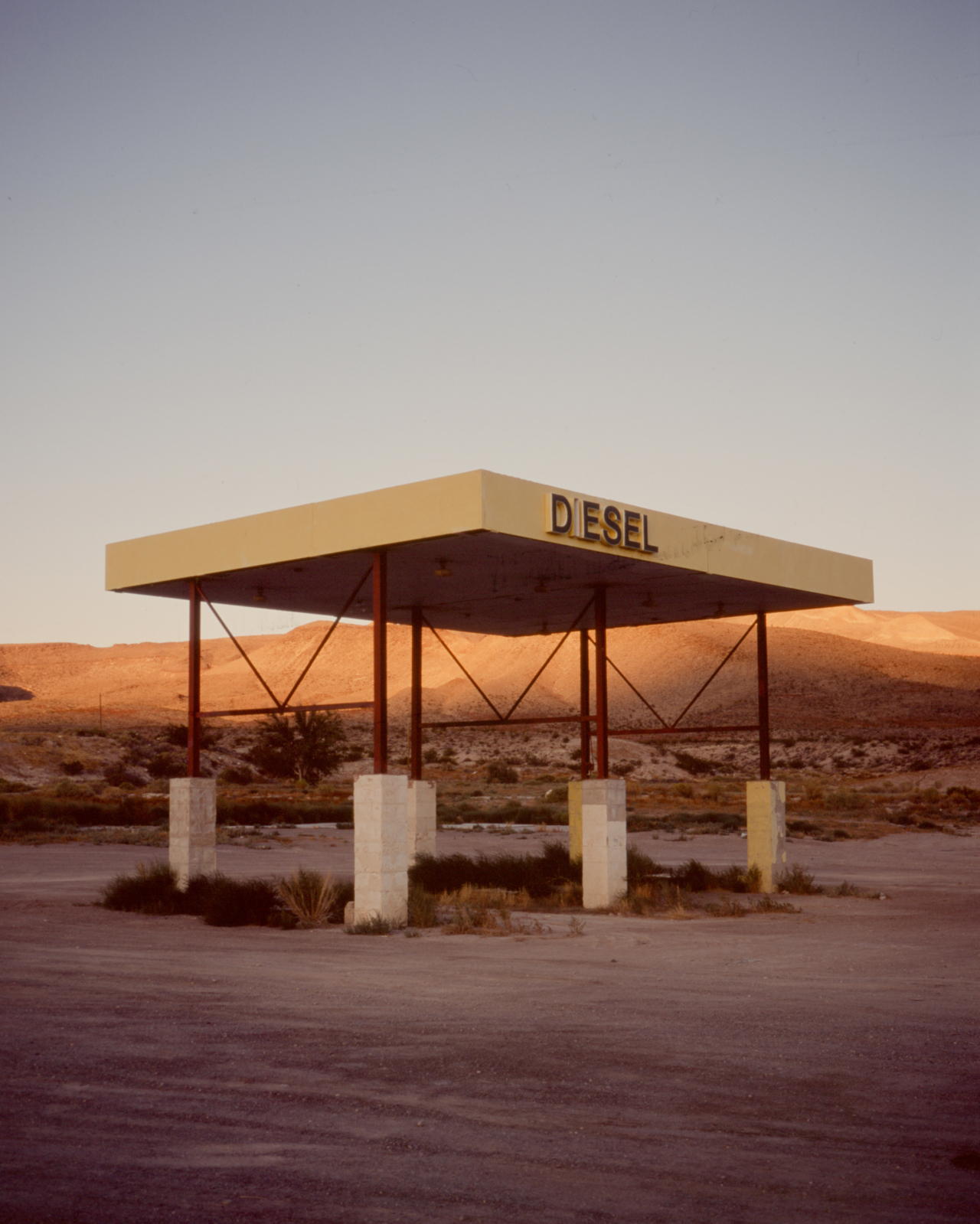 An abandoned Diesel oil gas station.