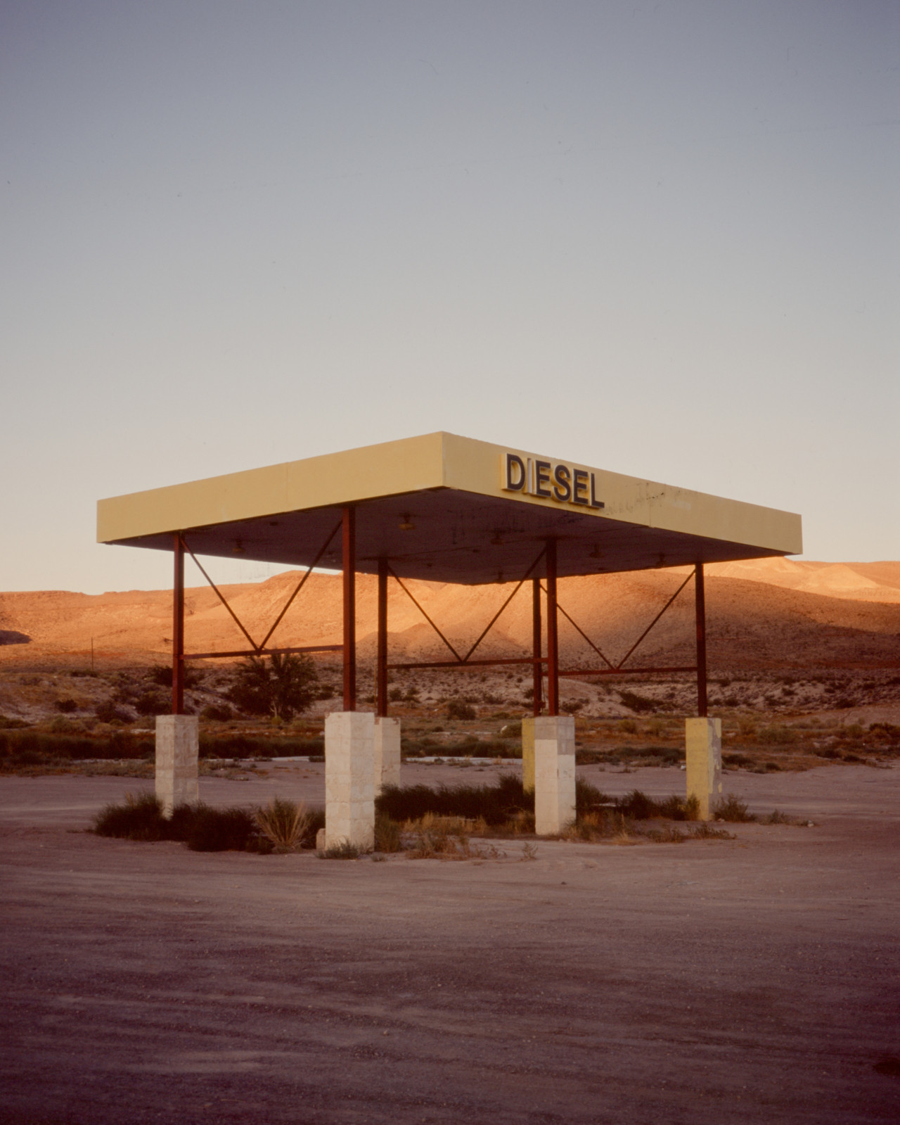 An abandoned Diesel oil gas station.