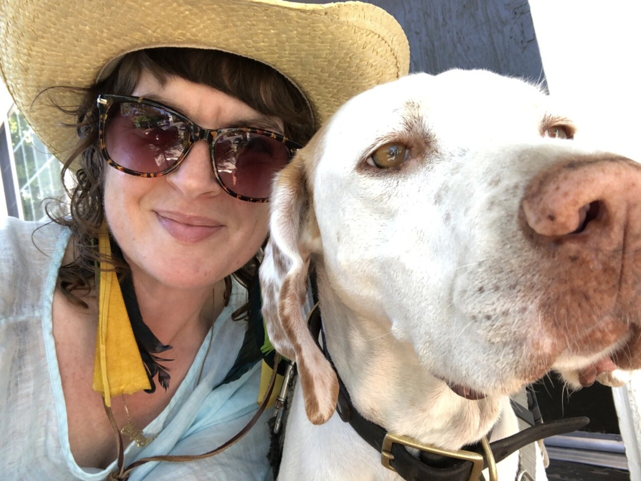 Melina Packer and her dog.