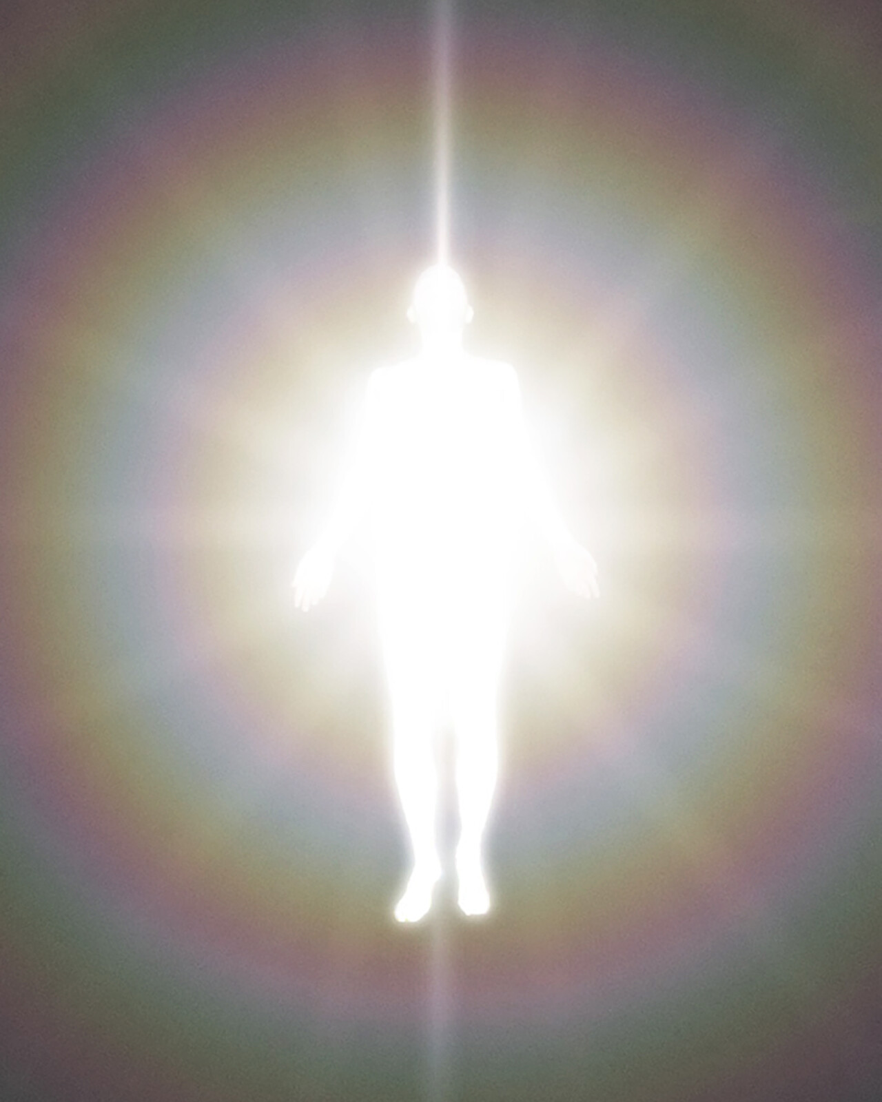The silhouette of a being shines bright.