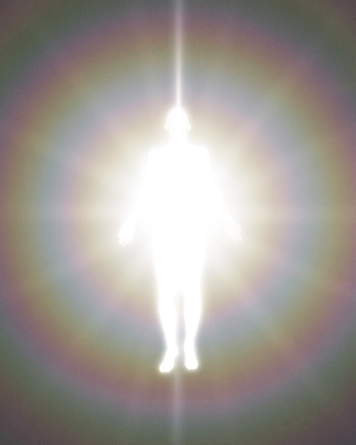 The silhouette of a being shines bright.